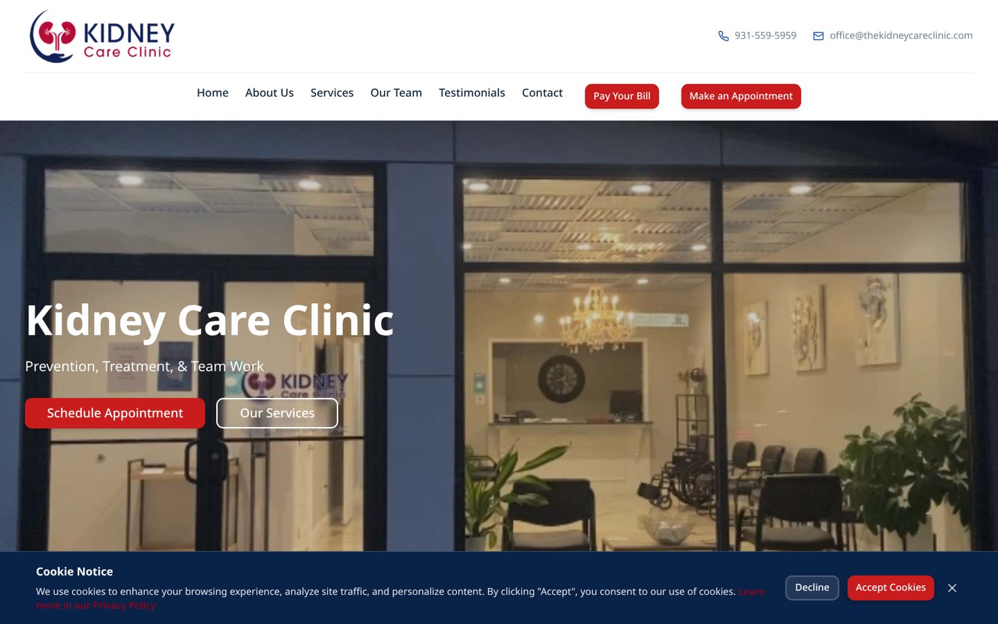 The Kidney Care Clinic screenshot